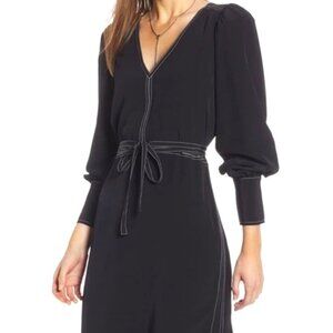 Something Navy: Side Slit Midi Dress (Nordstrom Exclusive), Black